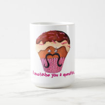 Mig mustasch dig en ifrågasättamuffin kaffe koppar