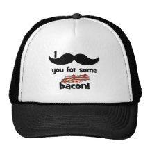 Mig mustasch dig för någon bacon mesh kepsar