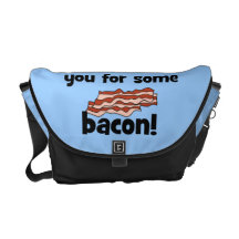 Mig mustasch dig för någon bacon messenger bag