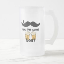 mig mustasch dig för någon öl kaffe kopp