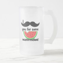 Mig mustasch dig för någon vattenmelon! kaffe muggar