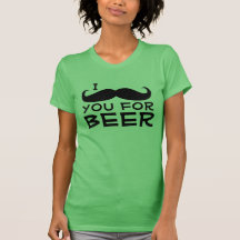 Mig mustasch dig för öl tee shirt