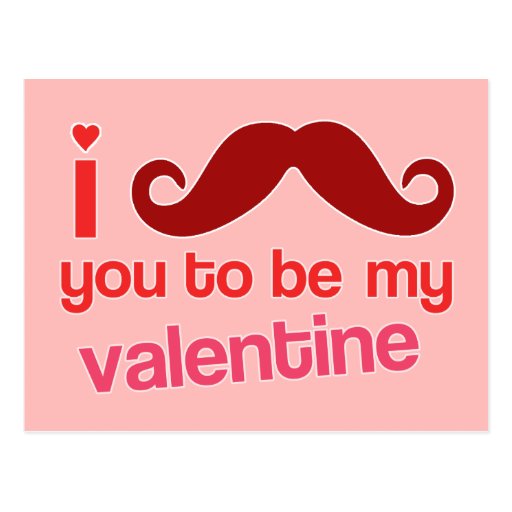 mig mustasch dig som är min valentinvykort