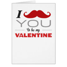 Mig mustasch dig som är mitt valentinhälsningkort
