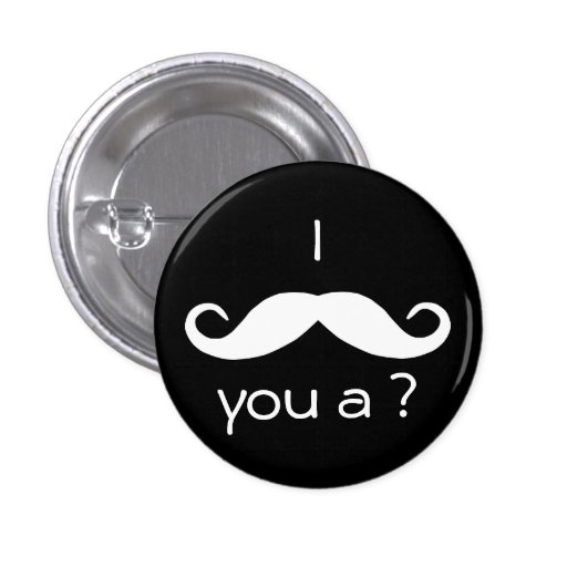 Mig mustasch dig som en ifrågasätta knäppas nål