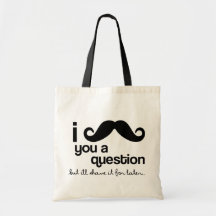 mig mustasch dig som en ifrågasättatoto hänger lös tote bags