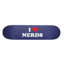 "Mig ♥Nerds" blått Skateboard Deck