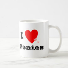 Mig ponnymugg för hjärta (kärlek)
