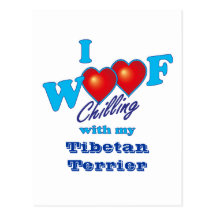 Mig tibetan Terrier för Woof Vykort