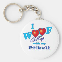 Mig Woof Pitbull Nyckelring