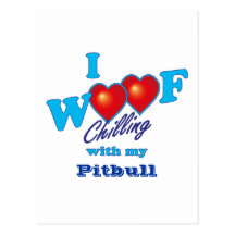 Mig Woof Pitbull Vykort