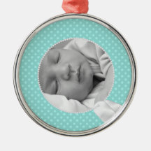 Militär baby- och krickapolka dots julgransdekoration