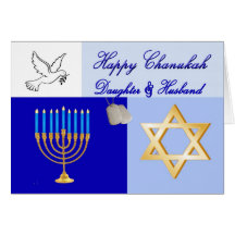 Militär Chanukah dotter & makeCollage c Hälsningskort