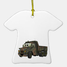 Militär lastbiltecknad julgranskulor