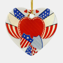 Militär valentinprydnad för vintage julgransdekorationer