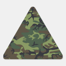 Militärgröntkamouflage Triangle Sticker