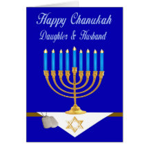 Militärt Chanukah dotter- & makekort