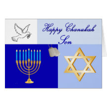 Militärt lyckligt kort för Chanukah SonCollage