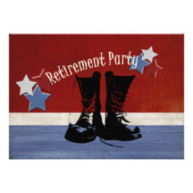 Militärt pensionparty anpassade inbjudningskort