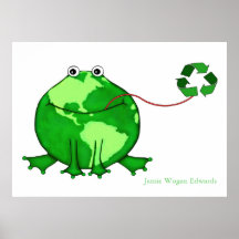 Miljö- groda för jorddag print