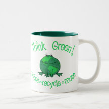Miljö- grön grodakaffemugg