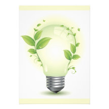 Miljö Lightbulb3 Inbjudningskort
