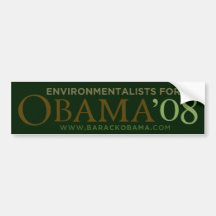 Miljöaktivister för den Obama 08 bildekalet