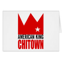 MIMAREhälsningkort - amerikankung av Chi-Townen kort