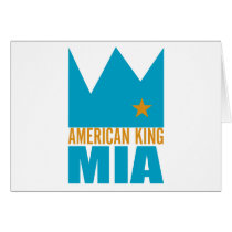MIMAREhälsningkort - amerikankung av MIA kort