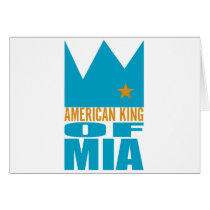 MIMAREhälsningkort - amerikankung av MIA kort
