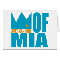 MIMAREhälsningkort - amerikankung av MIA kort