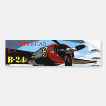 Min annan bil är en B-24 Bildekal
