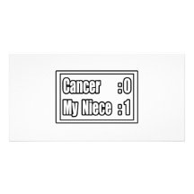 Min brorsdottertaktcancer (funktionskortet) hälsningskort med foto