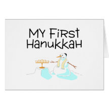 Min första Hanukkah (snögubben) Hälsningskort