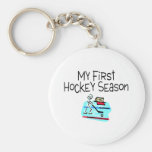 Min första hockeysäsong (stick figur) nyckelring