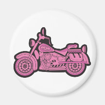 Min första rosa motorcykel kylskåps magneter