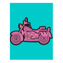 Min första rosa motorcykel vykort