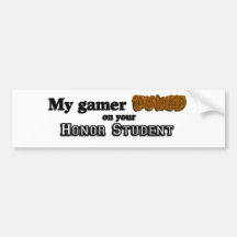 Min Gamer Duked på din hederstudent Bildekaler