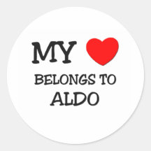 Min hjärta hör hemma till Aldo Rund Klistermärke