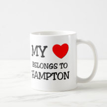Min hjärta hör hemma till HAMPTON Kaffe Mugg