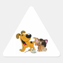 Min hund är FÖR vänlig Triangle Sticker