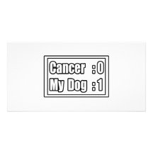 Min hundtaktcancer (funktionskortet) hälsningskort med foto