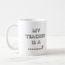 Min lärare är ........? (höger) kaffe mugg