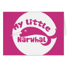 Min lite Narwhal Hälsnings Kort