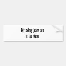 min magra jeans bildekal