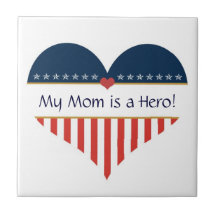Min mamma är en hjälte som patriotiska keramiska b keramiska plattor