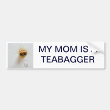 min mamma är en teabagger bildekaler