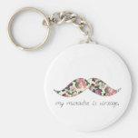 min mustasch är vintagekeychain nyckel ring