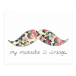 min mustasch är vintagevykortet