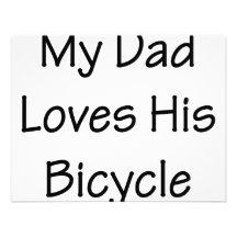 Min pappa älskar hans cykel anpassade inbjudan